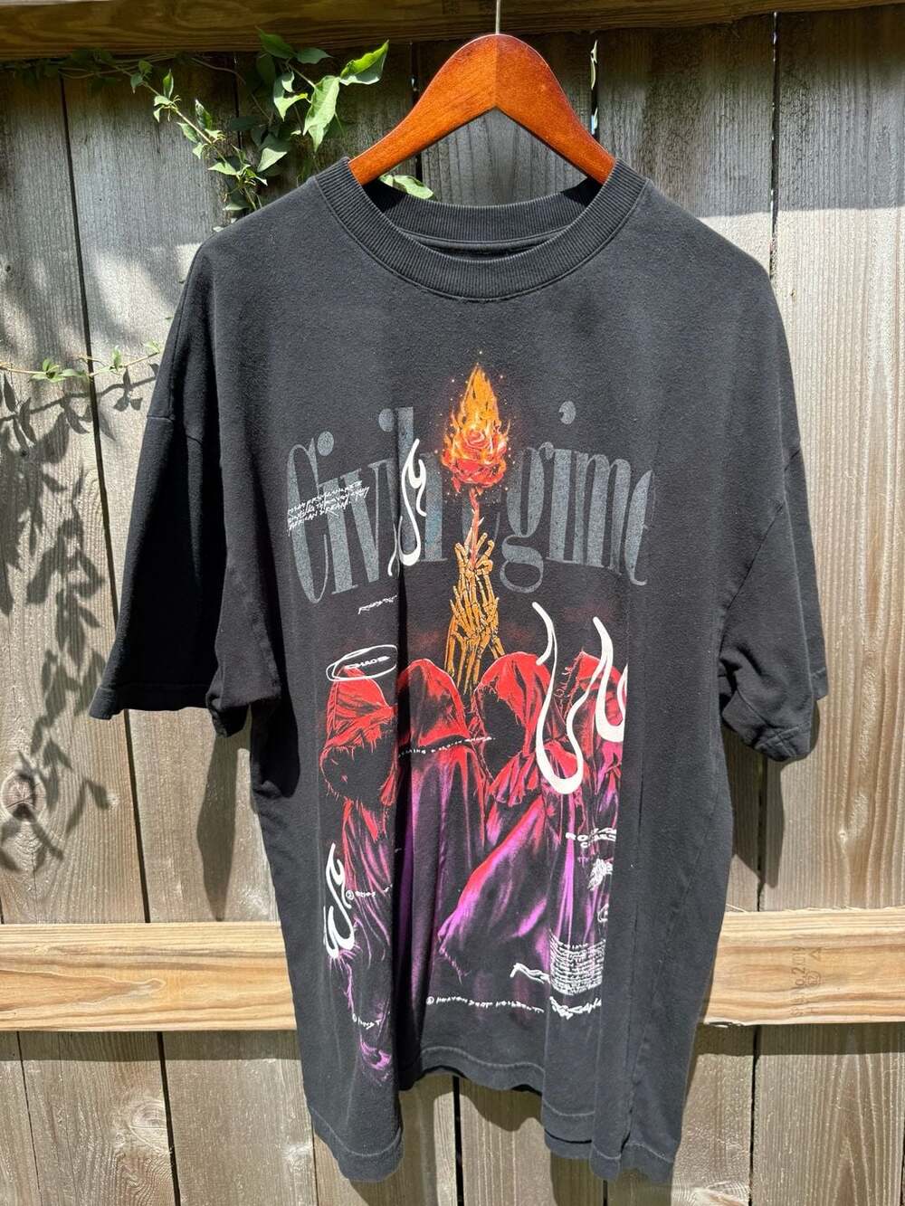 Civil Regime Graphic T-Shirt Black Cotton